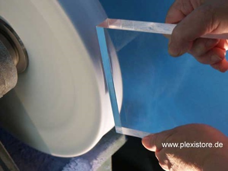 Acrylglas Kanten satinieren polieren mechanisch