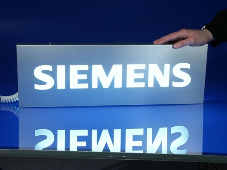 Hauben Leuchtschild Siemens gekantet gelasert