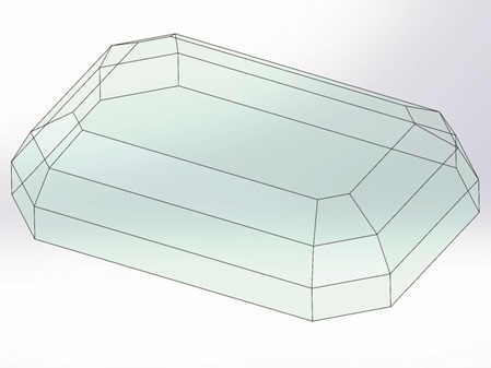 Acrylglas Facettenschild diamantgefräst Zeichnung