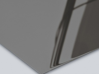 superhochglanzpoliertes Edelstahlblech mit TiN-Black Beschichtung