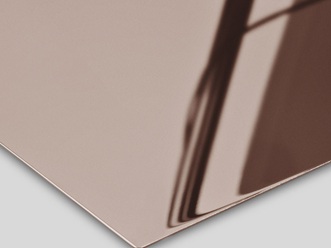 superhochglanzpoliertes Edelstahlblech mit TiN-Bronze Beschichtung