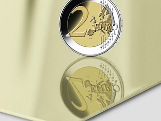 superhochglanzpoliertes Edelstahlblech mit TiN-Champagne Beschichtung