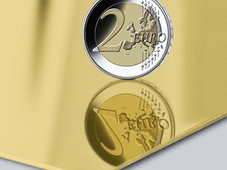 superhochglanzpoliertes Edelstahlblech mit TiN-Gold Beschichtung