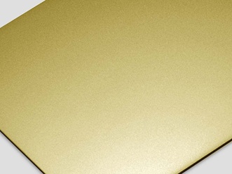 glasperlgestrahltes Edelstahlblech mit TiN-Gold Beschichtung