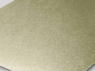 Edelstahlblech mit Vibrationsschliff und TiN-Champagne Beschichtung