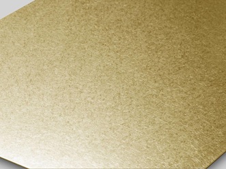 Edelstahlblech mit Vibrationsschliff und TiN-Gold Beschichtung