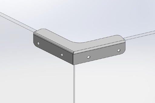 Hygieneschutzwand Corner Acrylglas Edelstahl Edelstahl-Eckverbinder Durchreiche Ecklösung Eckverbinder verschraubt