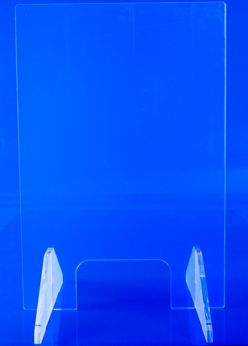 Hygieneschutzwand Budget Acrylglas Acrylglassteckfuß Steckfuß Durchreiche 100 cm 120 cm 75 cm 60 cm