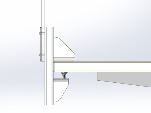 Klemmhalterung Schreibtischkante hohe Hygieneschutzwände 100 cm Edelstahl