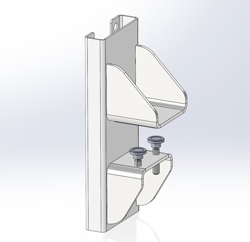 Klemmhalterung Edelstahl Klemme für Hygieneschutzwände anklemmen Schreibtisch 100 cm hoch